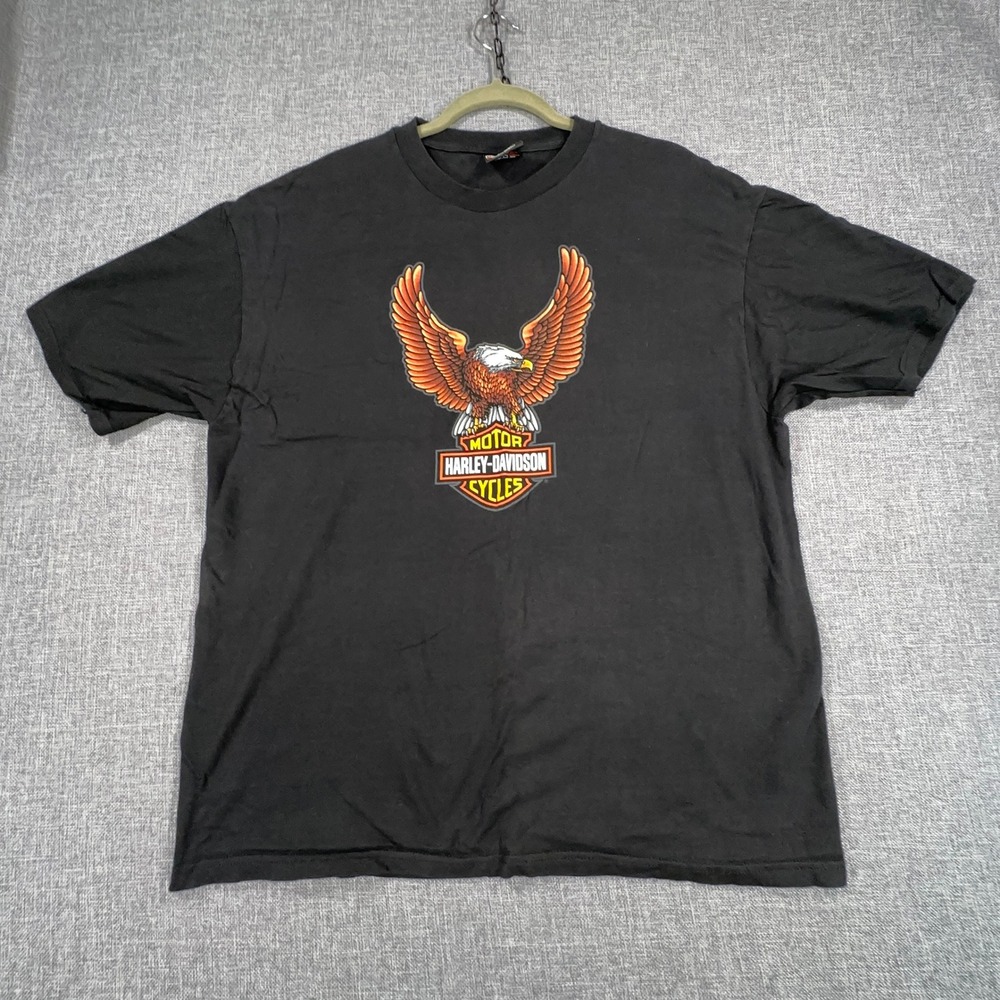 Vintage Harley-Davidson T-Shirt Mens XL Hanes Beefy-T USA 1997 Eagle Elgin IL